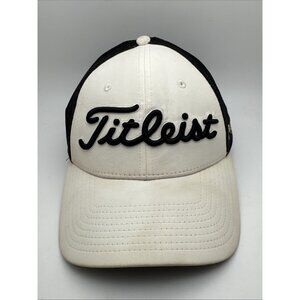 NEW Titleist Tour Sport Mesh Golf Hat FJ Pro V1 Snapback White Black Cap Tags